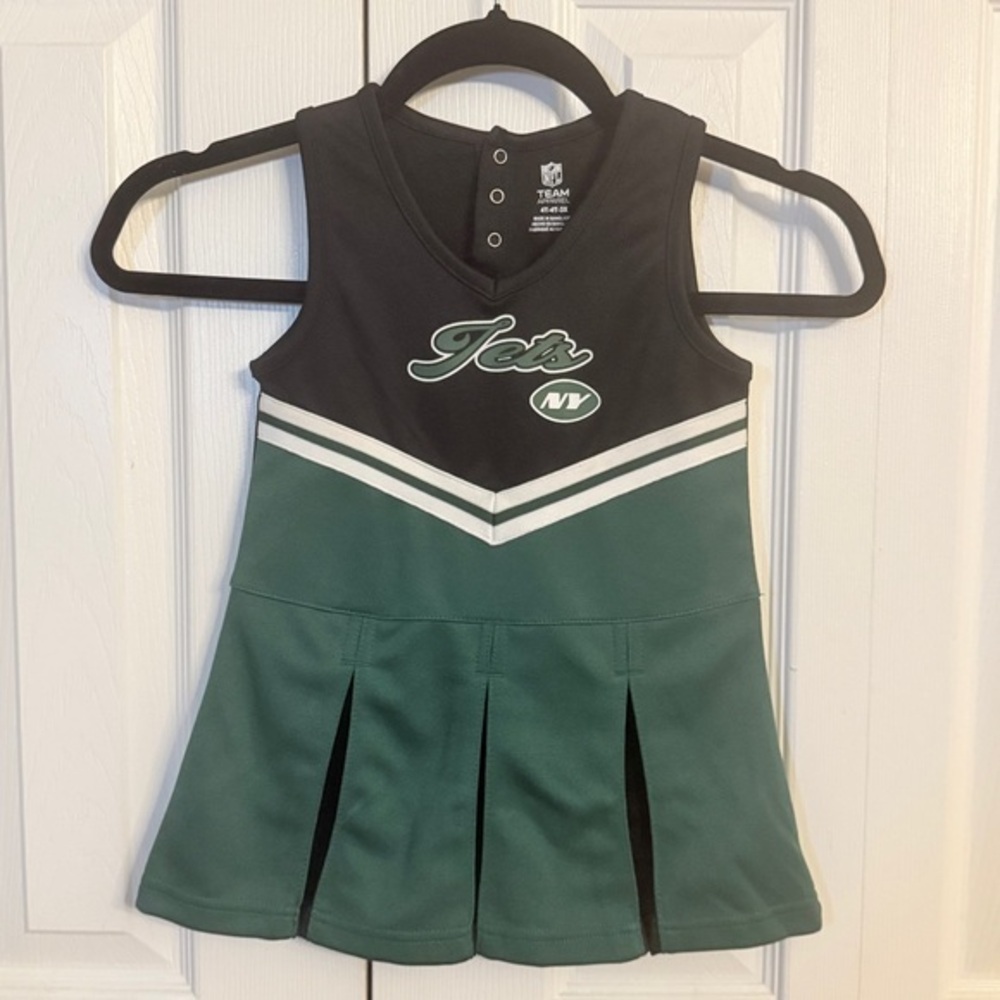 NFL Kids Costume - Black and Green Cheerleader Toddler 4T Dress EUC AA